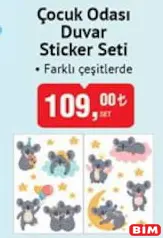 ÇOCUK ODASI DUVAR STİCKER SETİ